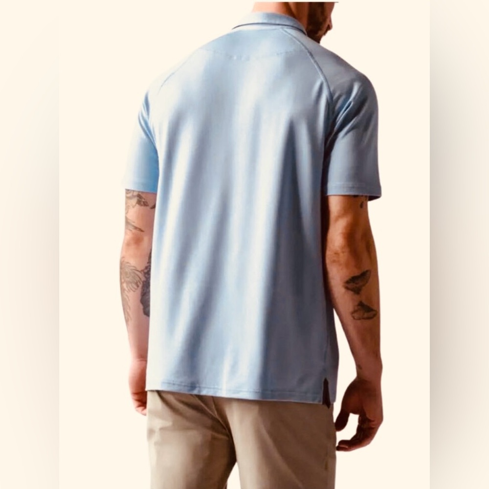 RHONE delta pique Men’s Polo Shirt Set — Light Blue
